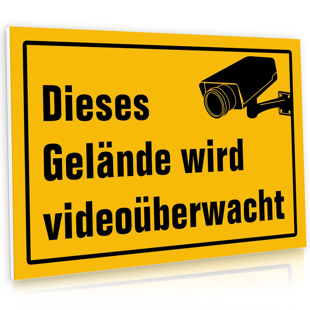 Schild Dieses Gelände wird videoüberwacht, Hauptansicht