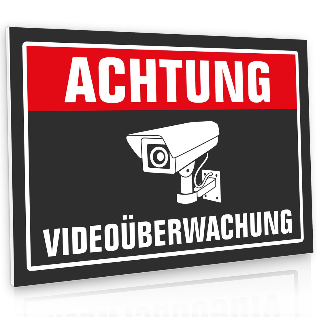 Videoüberwachung, schwarz-rot